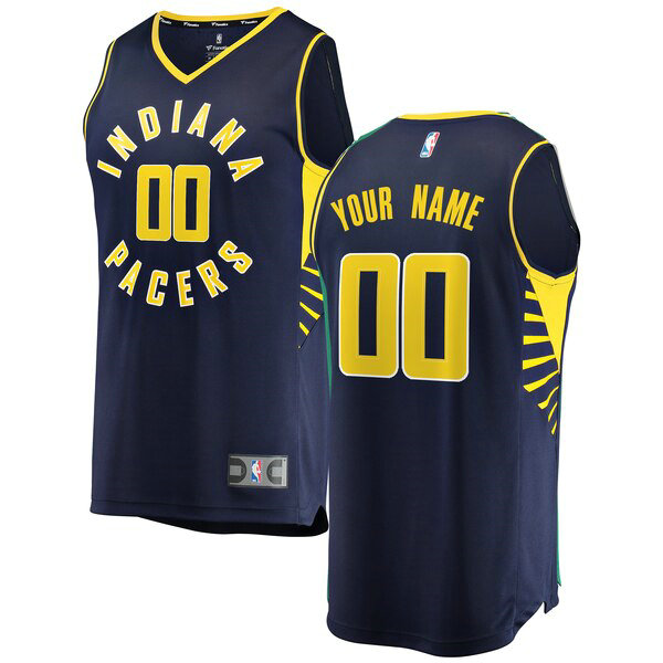 Maillot Indiana Pacers Homme Custom 0 Icon Edition Bleu marin